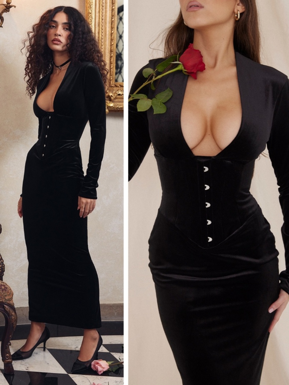 NEW House of CB Arabella Dress Black XS